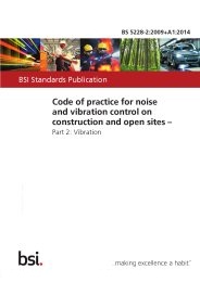 Code of practice for noise and vibration control on construction and open sites. Vibration (+A1:2014)
