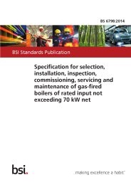 Specification for selection, installation, inspection, commissioning, servicing and maintenance of gas-fired boilers of rated input not exceeding 70 kW net