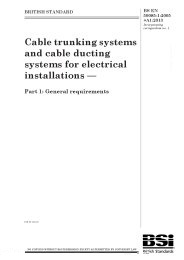 Cable trunking systems and cable ducting systems for electrical installations. General requirements (+A1:2013) (incorporating corrigendum No. 1) (Superseded but remains current)