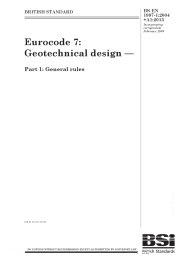 Eurocode 7: Geotechnical design. General rules (+A1:2013) (incorporating corrigendum February 2009) (Superseded but remains current)