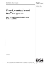 Fixed, vertical road traffic signs. Transilluminated traffic bollards (TTB) (incorporating corrigendum September 2014)