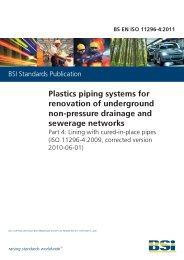 Plastics piping systems for renovation of underground non-pressure drainage and sewerage networks - Lining with cured-in-place pipes (Withdrawn)