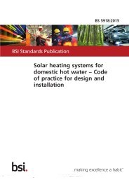Solar heating systems for domestic hot water - Code of practice for design and installation