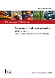 Temporary works equipment - safety nets. Safety requirements, test methods