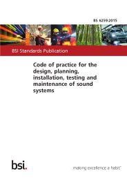 Code of practice for the design, planning, installation, testing and maintenance of sound systems