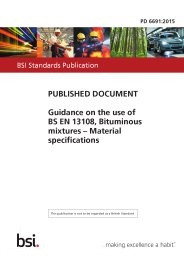 Guidance on the use of BS EN 13108, Bituminous mixtures - Material specifications
