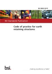 Code of practice for earth retaining structures