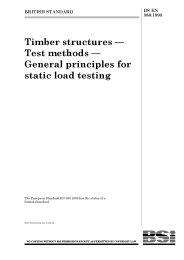 Timber structures - test methods - general principles for static load testing