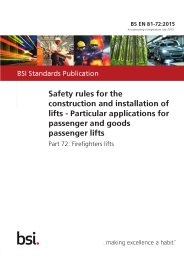 Safety rules for the construction and installation of lifts - particular applications for passenger and goods passenger lifts. Firefighters lifts (incorporating corrigendum July 2015) (No longer current but cited in Building Regulations guidance)
