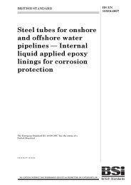 Steel tubes for onshore and offshore water pipelines - Internal liquid applied epoxy linings for corrosion protection
