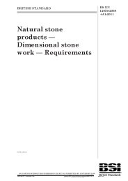 Natural stone products - dimensional stone work - requirements (+A1:2011)