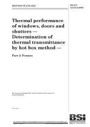 Thermal performance of windows, doors and shutters - determination of thermal transmittance by hot box method. Frames