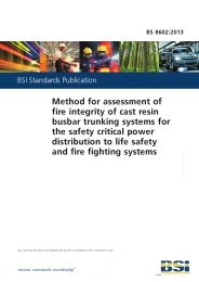 Method for assessment of fire integrity of cast resin busbar trunking systems for the safety critical power distribution to life safety and fire fighting systems