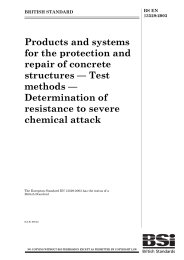 Products and systems for the protection and repair of concrete structures - Test methods - Determination of resistance to severe chemical attack