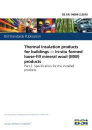 Thermal insulation products for buildings - in-situ formed loose-fill mineral wool (MW) products. Specification for the installed products