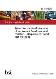 Steels for the reinforcement of concrete - reinforcement couplers - requirements and test methods
