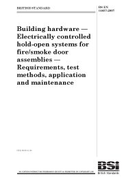 Building hardware - electrically controlled hold-open systems for fire/smoke door assemblies - requirements, test methods, application and maintenance