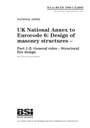UK National Annex to Eurocode 6: Design of masonry structures. General rules - structural fire design (incorporating corrigendum October 2015)