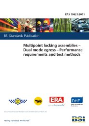 Multipoint locking assemblies. Dual mode egress - performance requirements and test methods