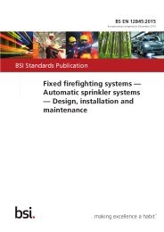 Fixed firefighting systems - automatic sprinkler systems - design, installation and maintenance (incorporating corrigendum December 2015)