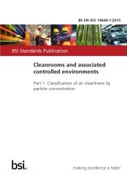 Cleanrooms and associated controlled environments. Classification of air cleanliness by particle concentration
