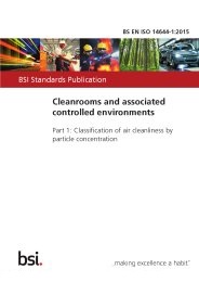 Cleanrooms and associated controlled environments. Classification of air cleanliness by particle concentration