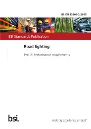 Road lighting. Performance requirements