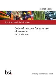 Code of practice for safe use of cranes. General
