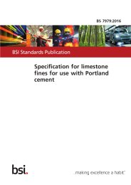 Specification for limestone fines for use with Portland cement