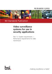 Video surveillance systems for use in security applications. System requirements - Performance requirements for video transmission (incorporating corrigendum April 2015)