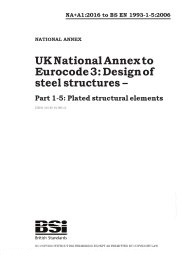 UK National annex to Eurocode 3: Design of steel structures. Plated structural elements (+A1:2016)