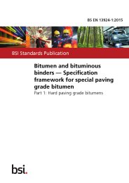 Bitumen and bituminous binders - Specification framework for special paving grade bitumen. Hard paving grade bitumens