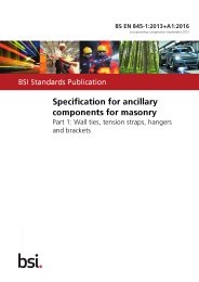 Specification for ancillary components for masonry. Wall ties, tension straps, hangers and brackets (+A1:2016) (Incorporating corrigendum September 2013)