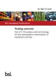 Testing concrete. Procedure and terminology for the petrographic examination of hardened concrete
