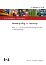 Water quality - Sampling. Guidance on the auditing of water quality sampling