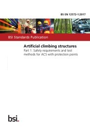 Artificial climbing structures. Safety requirements and test methods for ACS with protection points