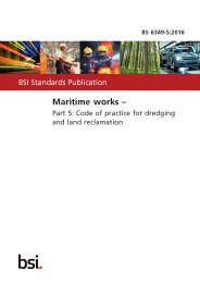 Maritime works. Code of practice for dredging and land reclamation