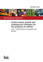 Surface boxes, guards and underground chambers for the purposes of utilities. Specification for guards and plinths