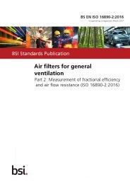 Air filters for general ventilation. Measurement of fractional efficiency and air flow resistance (ISO 16890-2:2016) (Incorporating corrigendum March 2017) (Withdrawn)