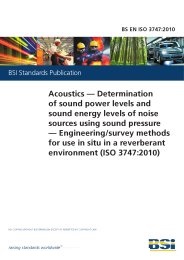 Acoustics - determination of sound power levels and sound energy levels of noise sources using sound pressure - engineering/survey methods for use in situ in a reverberant environment (ISO 3747:2010)