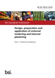 Design, preparation and application of external rendering and internal plastering. External rendering (Incorporating corrigendum April 2017)