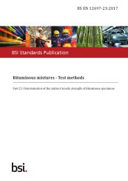 Bituminous mixtures - Test methods. Determination of the indirect tensile strength of bituminous specimens