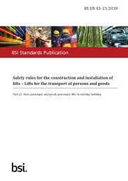 Safety rules for the construction and installation of lifts - lifts for the transport of persons and goods. New passenger and goods passenger lifts in existing buildings (Superseded but remains current)