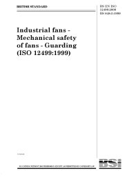 Industrial fans - mechanical safety of fans - guarding (ISO 12499:1999)