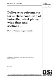 Delivery requirements for surface condition of hot-rolled steel plates, wide flats and sections. General requirements (Incorporating corrigendum No. 1)