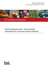 Road marking materials - road marking performance for road users and test methods (Incorporating corrigendum April 2018)