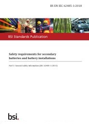 Safety requirements for secondary batteries and battery installations. General safety information (IEC 62485-1:2015)