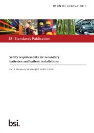 Safety requirements for secondary batteries and battery installations. Stationary batteries (IEC 62485-2:2010)