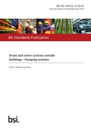 Drain and sewer systems outside buildings - pumping systems. Vacuum systems (Incorporating corrigendum July 2018)