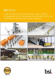 Code of practice for safety barriers used in traffic management within workplace environments with test methods for safety barrier impact resilience